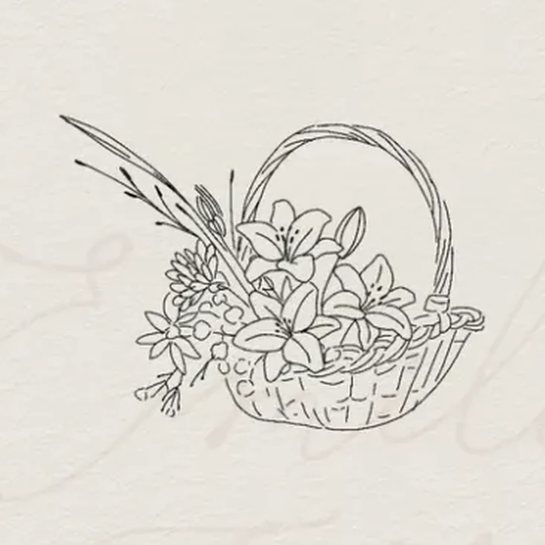 Consider the Lilies — fine-line tattoo design
