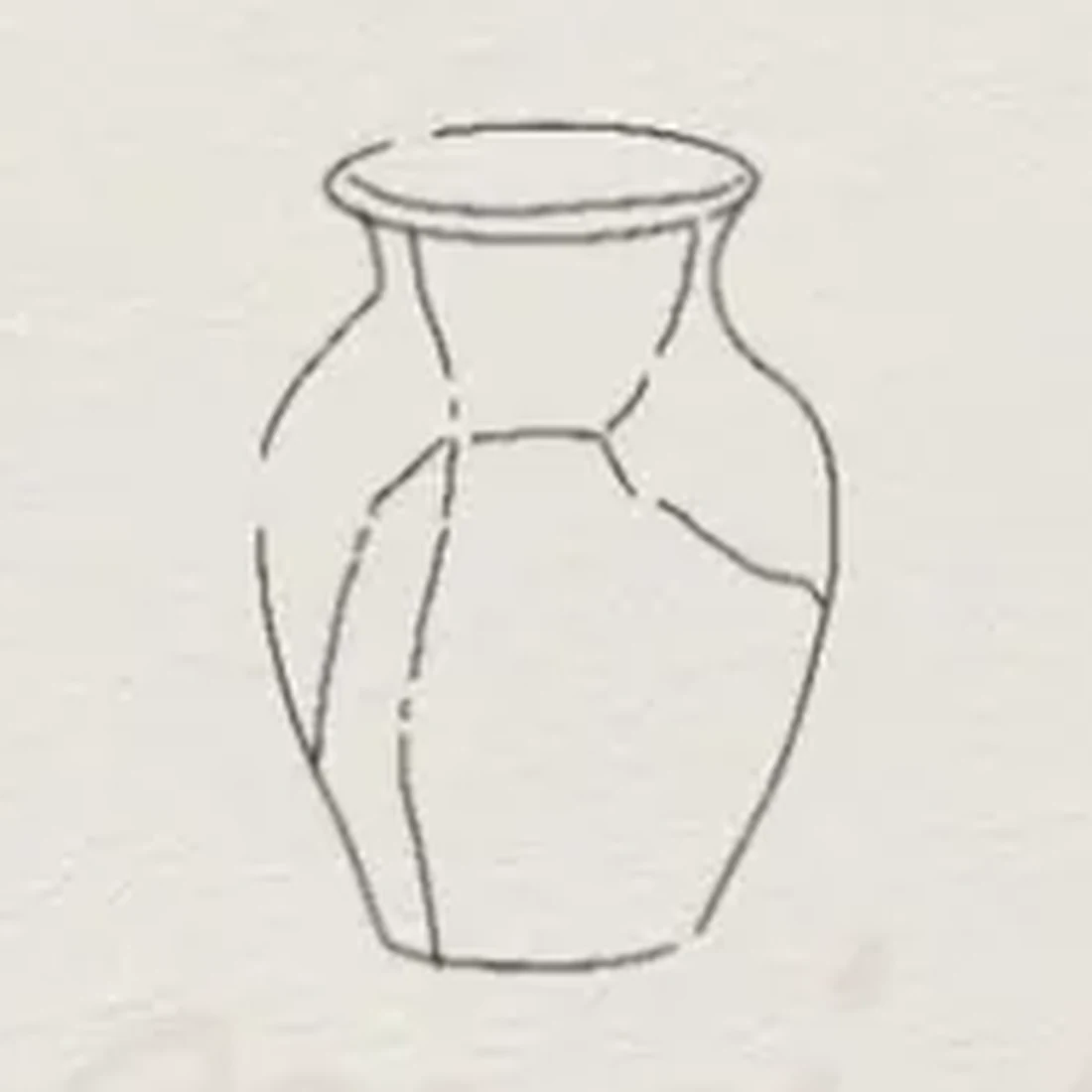 Mended — a vase with repaired cracks
