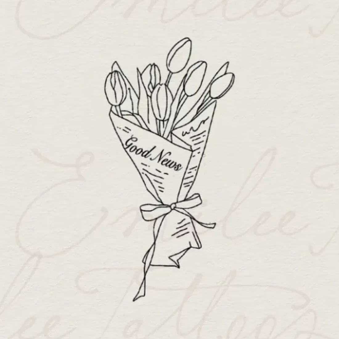 Good News — wrapped tulip bouquet