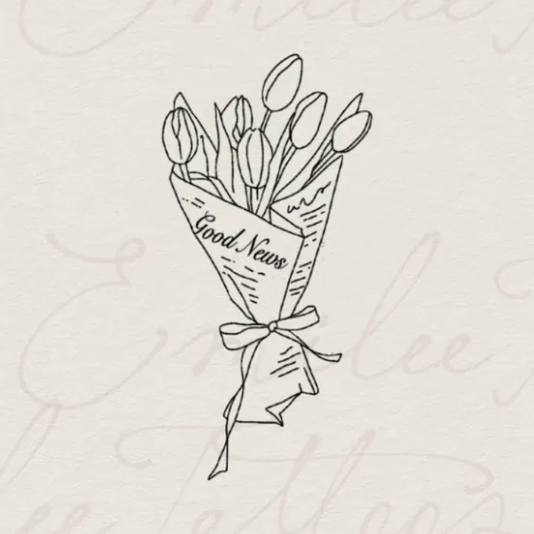 Good News — wrapped tulip bouquet
