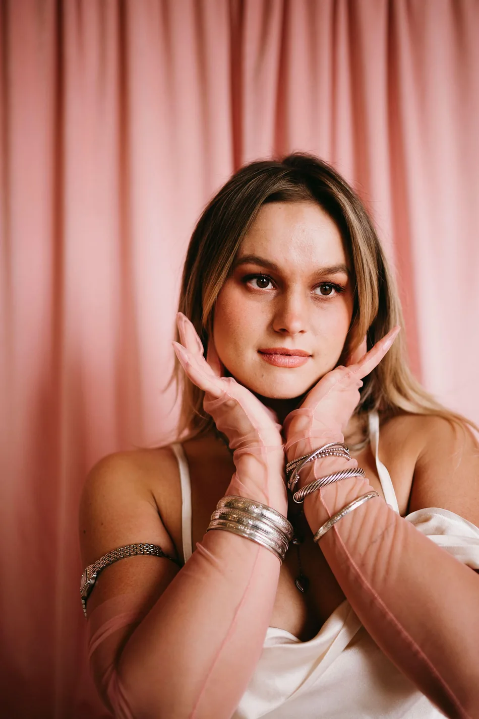 Emilee in the studio